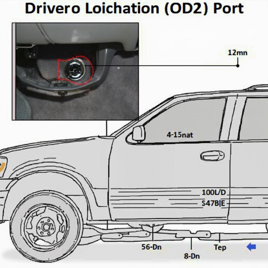 2002 Ford Explorer Sport Trac OBD2 Port Location under the Dashboard