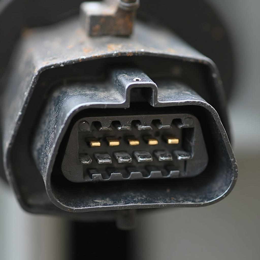 Close-Up of a 2002 Toyota Corolla OBD2 Connector