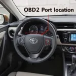 2015 Toyota Corolla OBD2 Port Location Under Dashboard