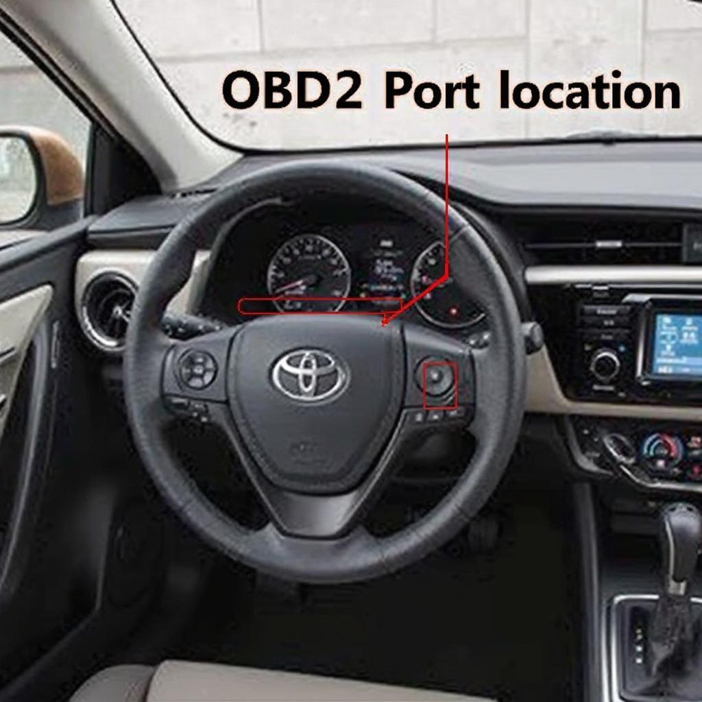 2015 Toyota Corolla OBD2 Port Location Under Dashboard