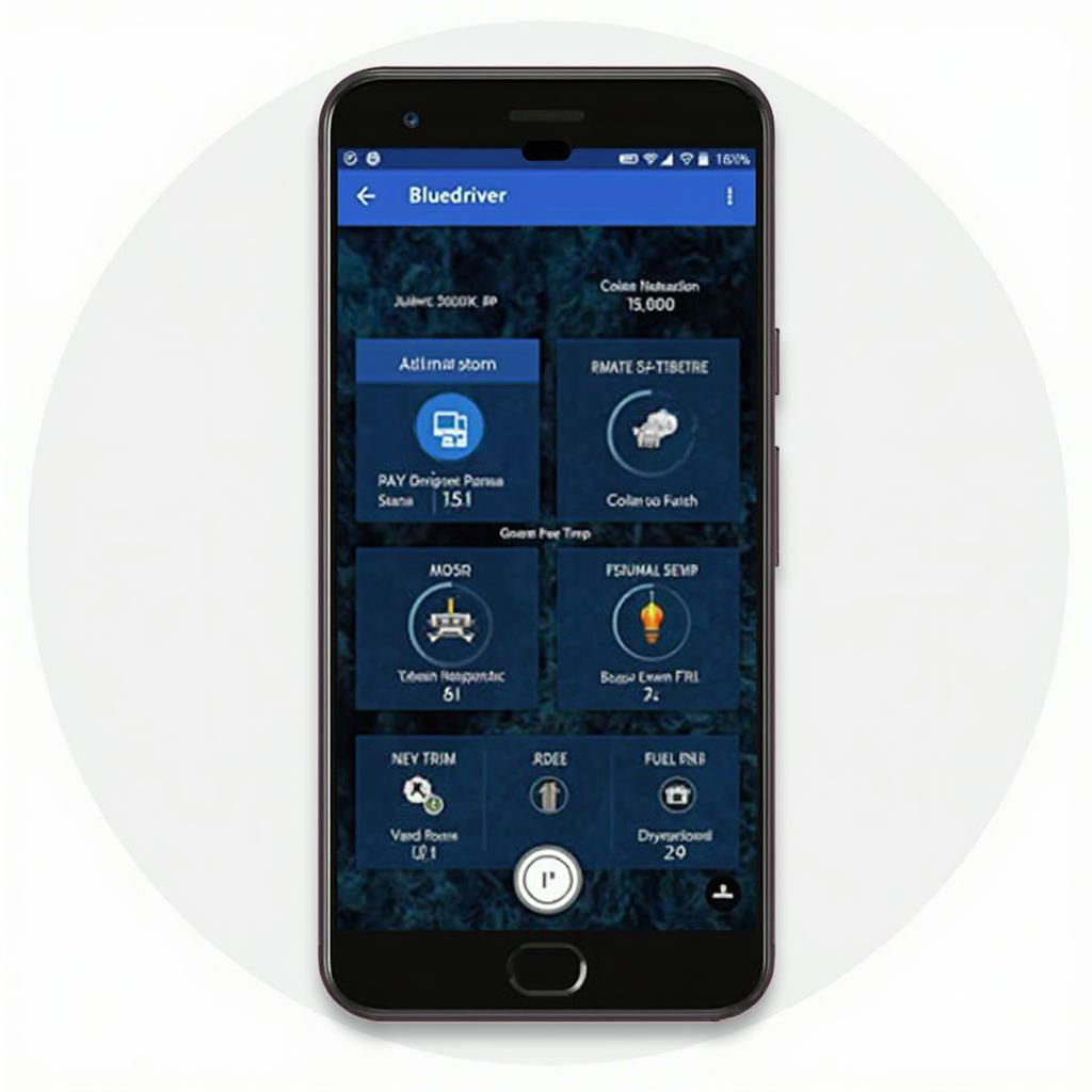 Bluedriver App Displaying Diagnostic Data on a Smartphone