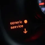 Car Dashboard Displaying a Service Message