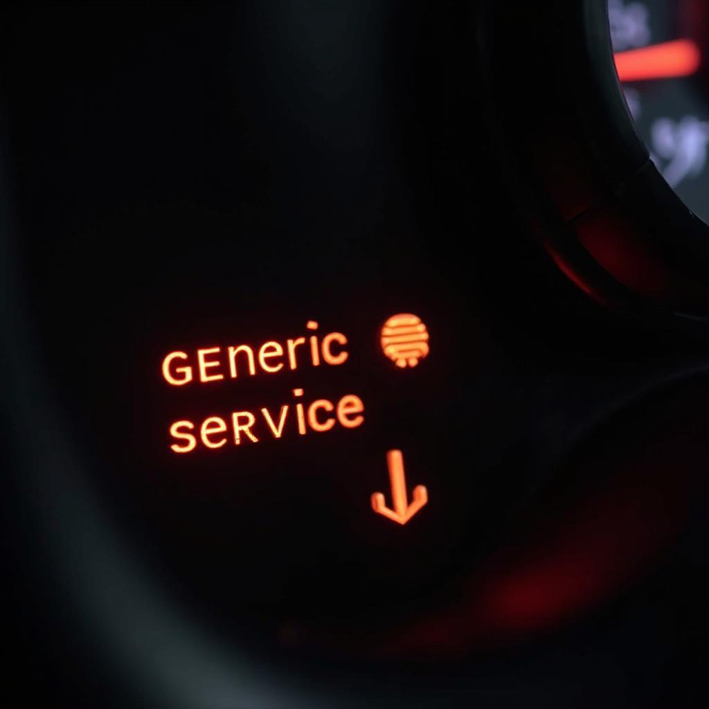 Car Dashboard Displaying a Service Message