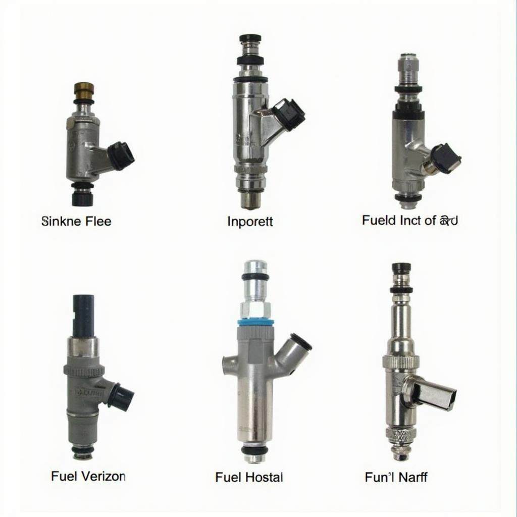 Various Fuel Injectors and Corresponding Clips