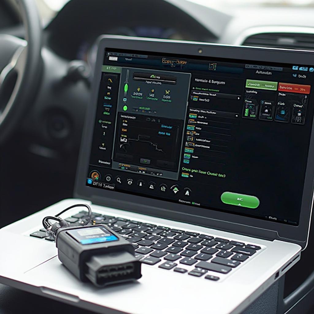 Free OBD2 Software Interface on a Laptop