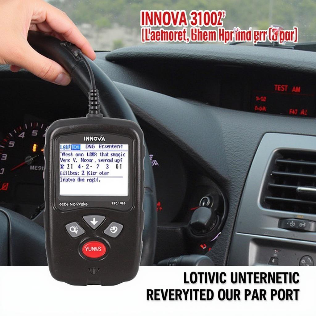 Innova 3100f OBD2 Code Reader in Action