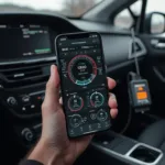 Torque App Dashboard Displaying Real-Time Data