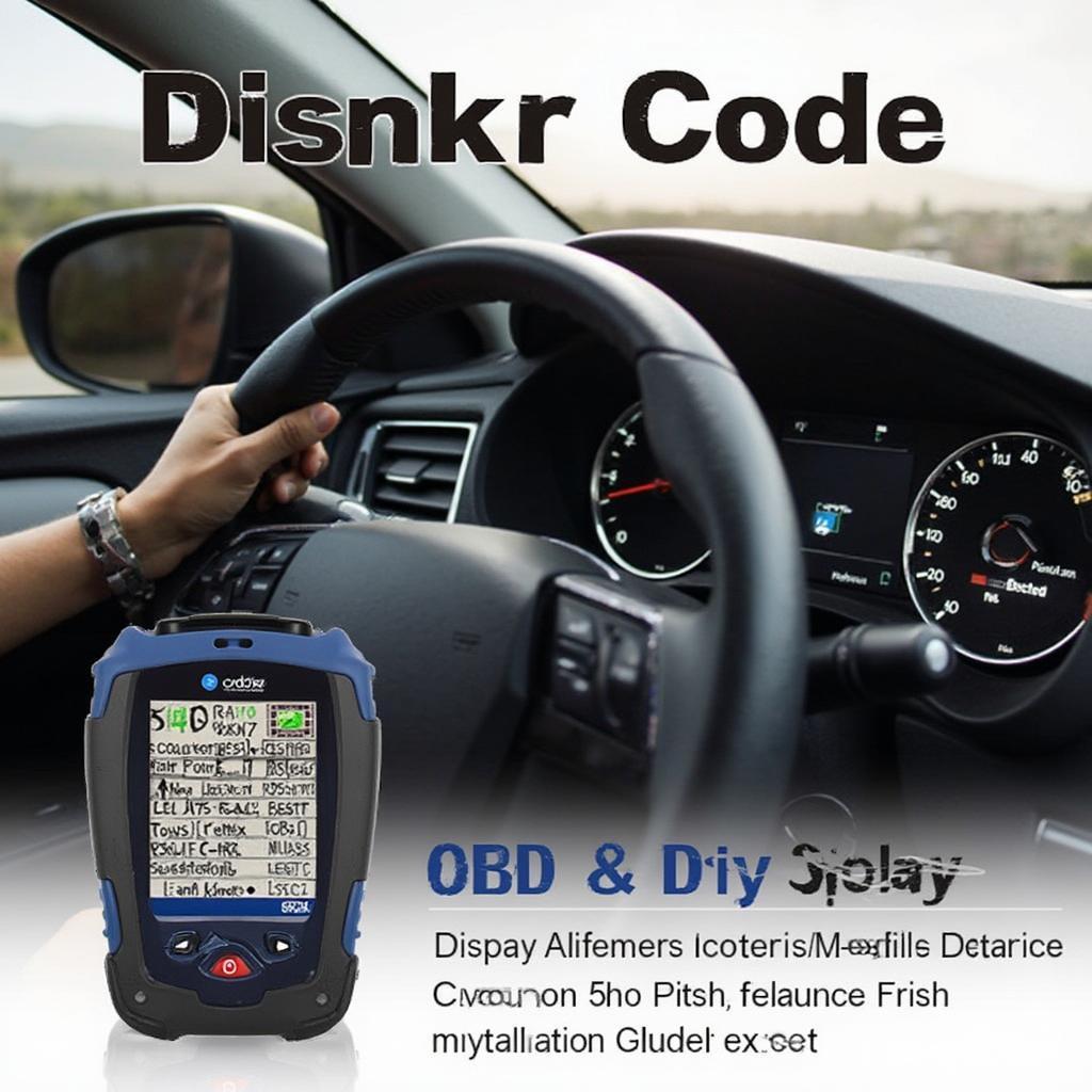 OBD2 Code Reader Displaying Codes