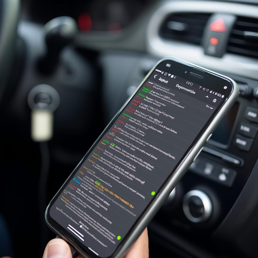 OBD2 Code Reference APK on Smartphone