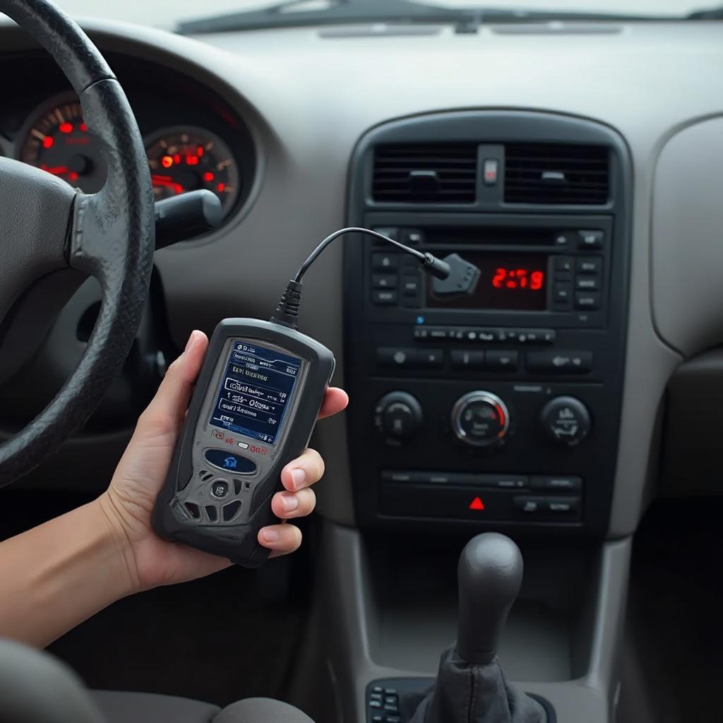 OBD2 Scanner Connected to 2005 Dodge Stratus