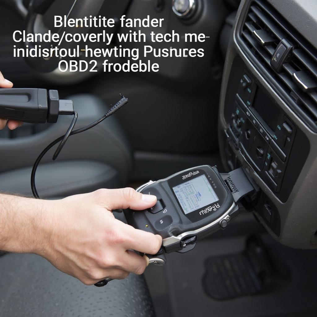 OBD2 Scanner Connected to Car