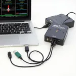 OBD2 Simulator Device Connected to a Laptop