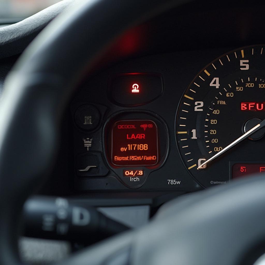 Dashboard warning light indicating a P0560 OBD2 code