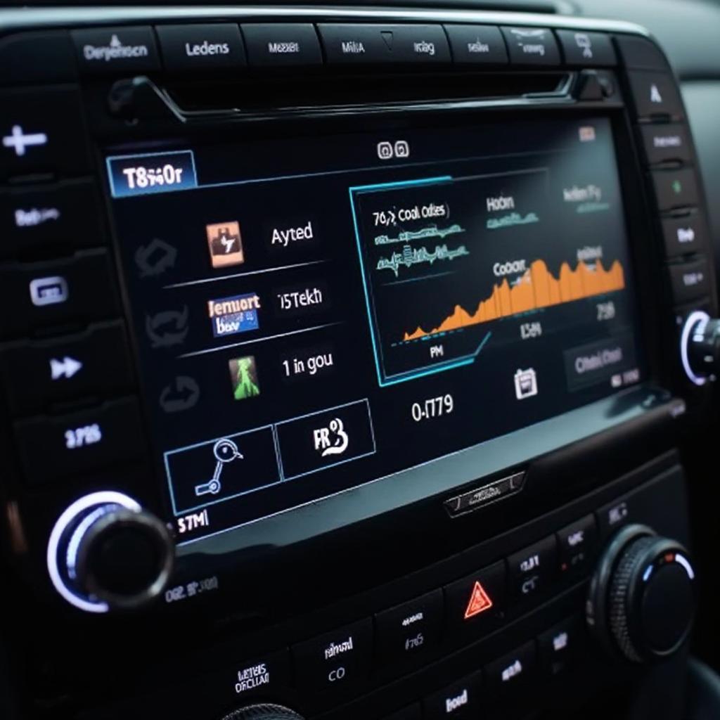 Pioneer headunit displaying OBD2 data