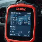 Ruby OBD2 Scanner Displaying Data