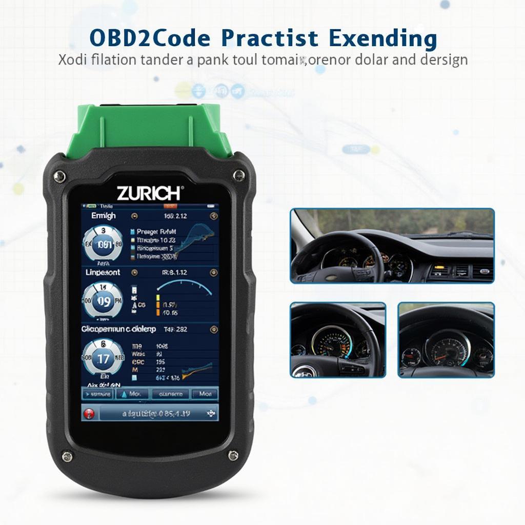 Zurich OBD2 Reader Displaying Live Data